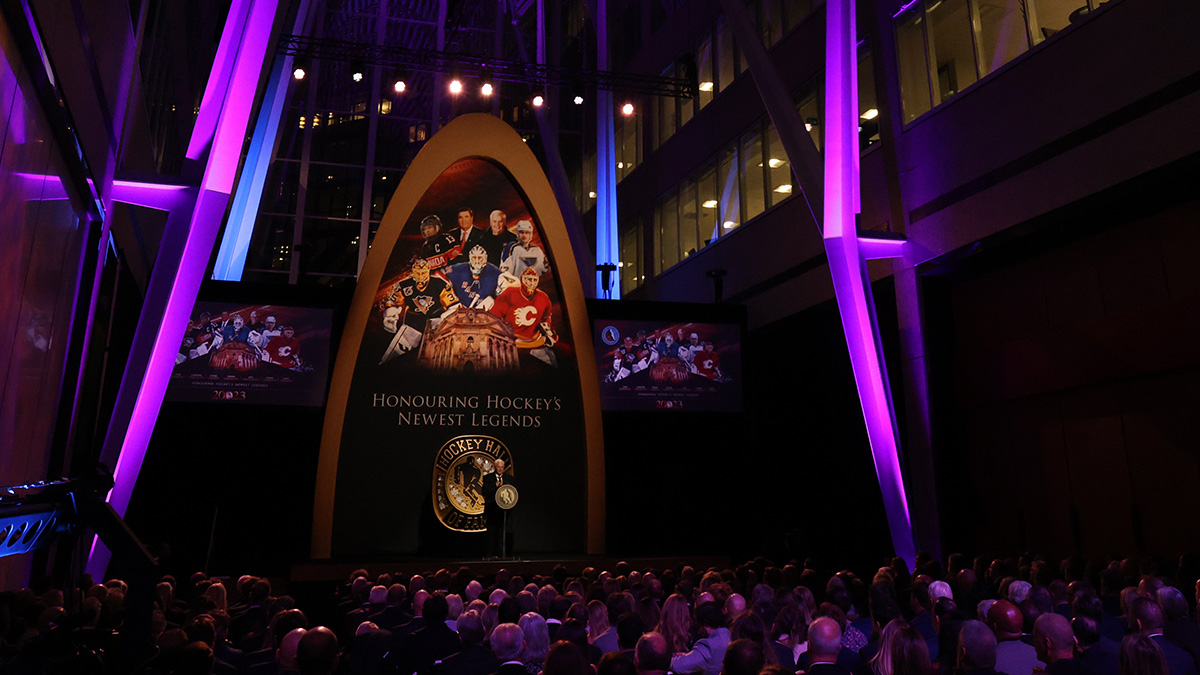 The stage at the 2023 Induction Celebration